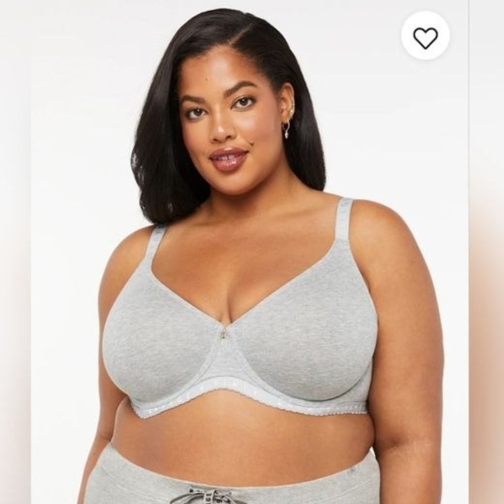 Bali Light Heather Gray Cloth Underwire Adjustable Semi Padded Bra 42D